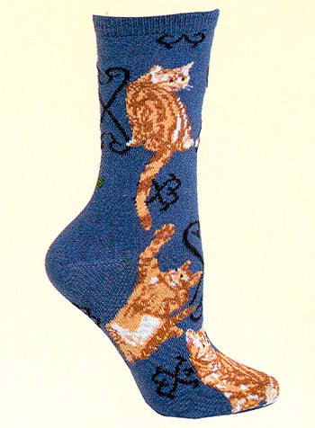 Orange Tabby Cat Socks from Critter Socks