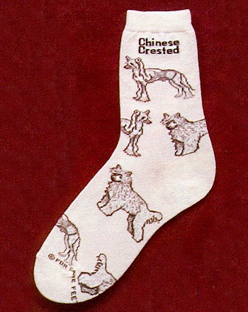 Chinese Crested Socks from Critter Socks