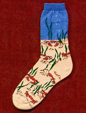 Sand Crab Socks from Critter Socks