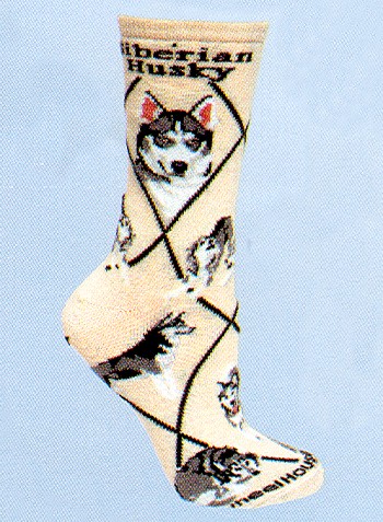 Siberian Husky Socks from Critter Socks