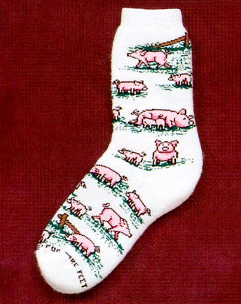 Pink Pig Socks from Critter Socks